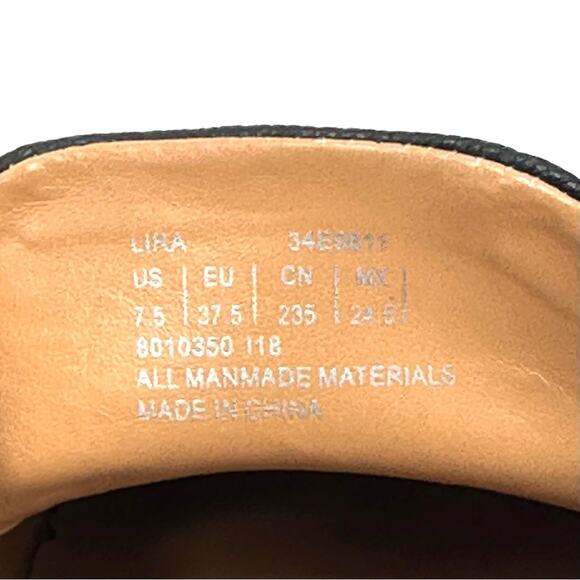 Calvin Klein Lira Women Shoes/Loafer Sz 7.5 Black Faux Leather Round Toe Slip-On - Picture 7 of 10